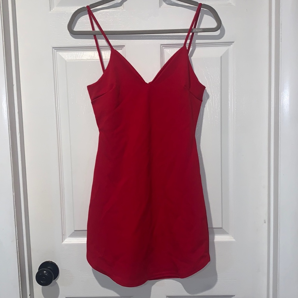 Strappy Plunge Bodycon Dress